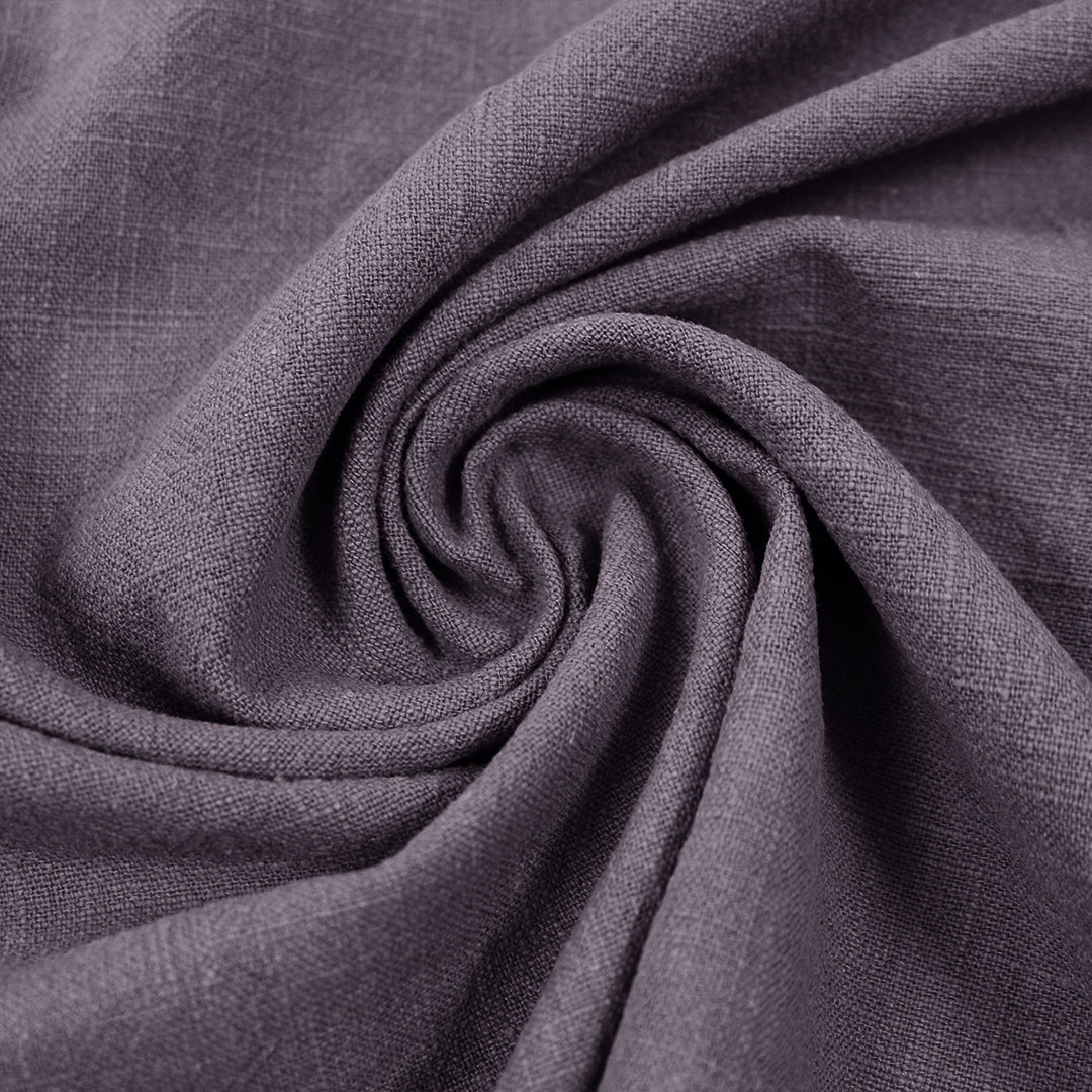 stonewashed ramie mid-weight textured woven - dusky grape 1.25 yds