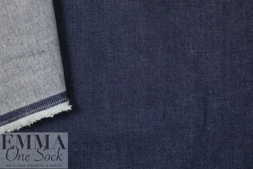 BCI certified cotton RAW stretch denim - classic blue 2.6 yds