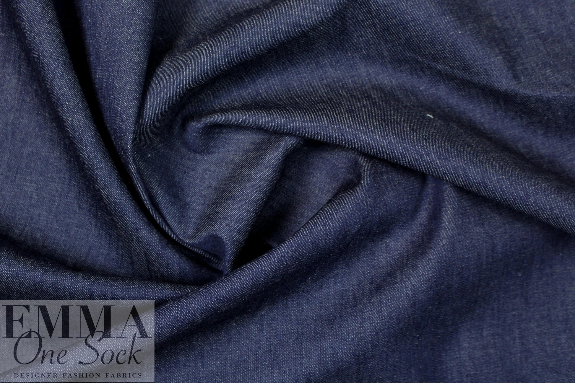 BCI certified cotton RAW stretch denim - classic blue 2.6 yds