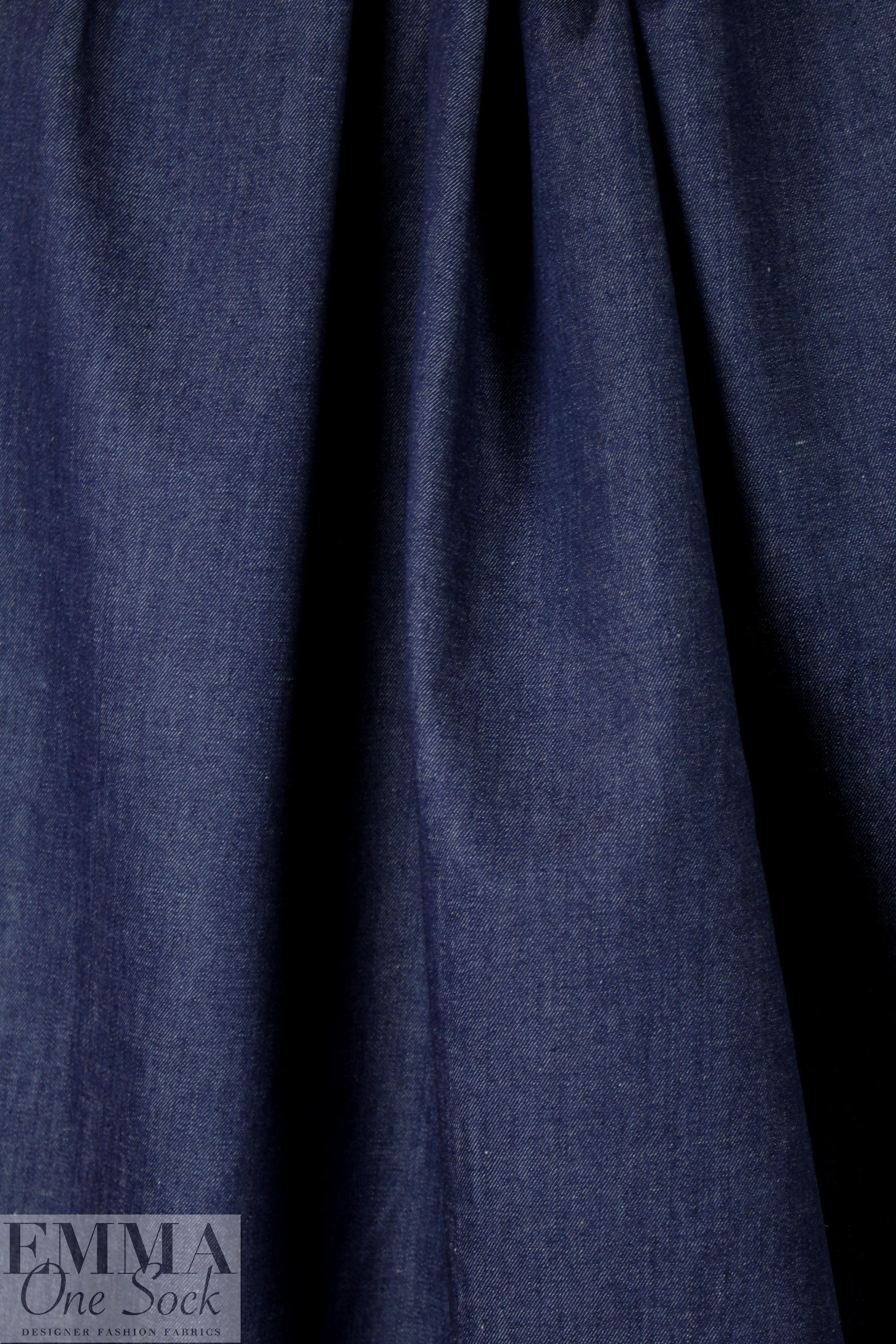 BCI certified cotton RAW stretch denim - classic blue 2.6 yds