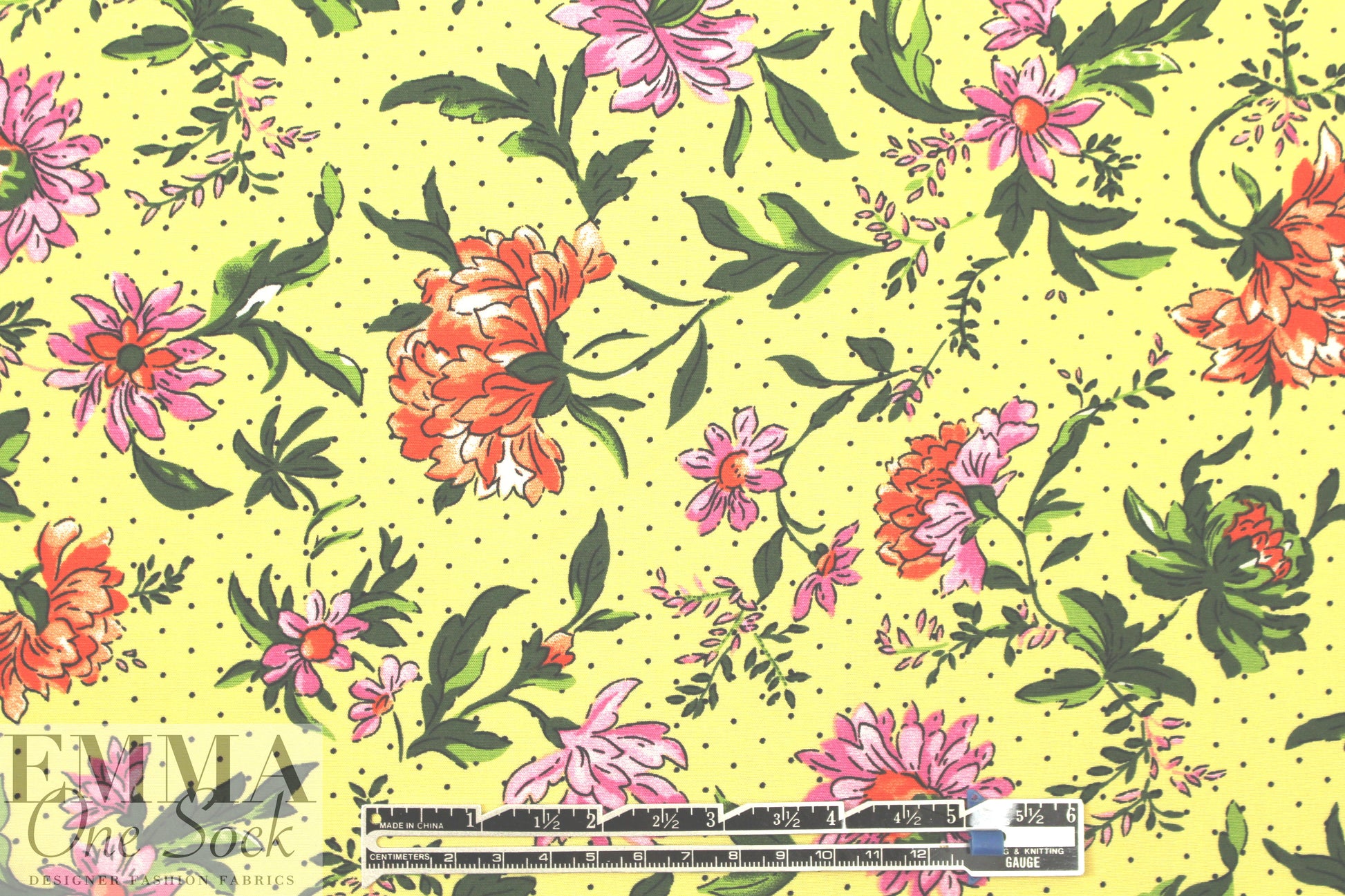 provence floral drapey viscose woven - yellow 1.875 yd