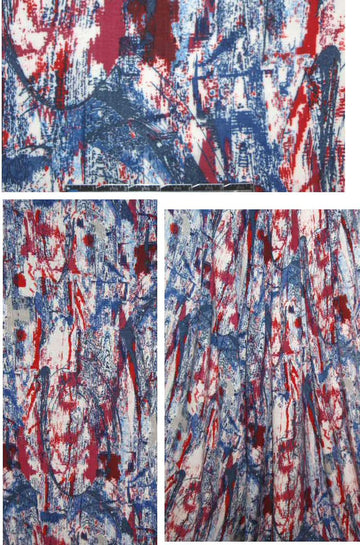 French hatchy abstract viscose drapey woven