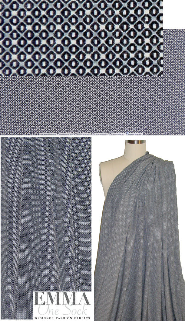 French mini graphic textured viscose woven