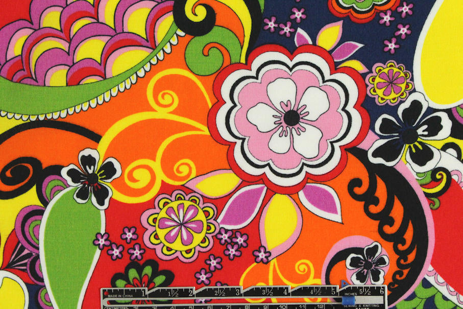 Etr0 pucci-esque floral viscose woven