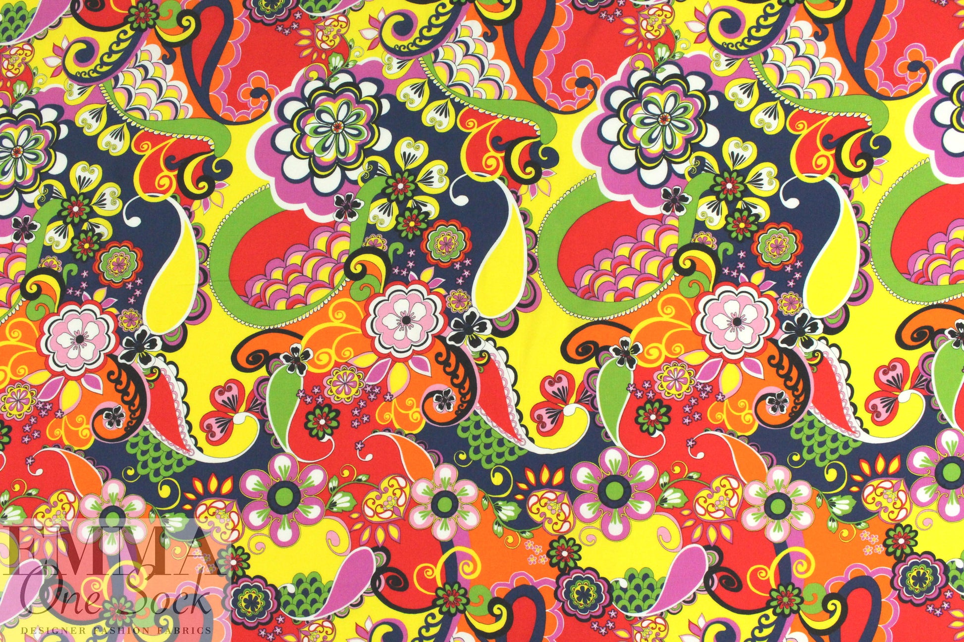 Etr0 pucci-esque floral viscose woven 1.375 yds