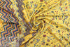 French lemon floral border viscose drapey woven
