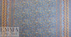 French 'denim' floral border viscose drapey woven
