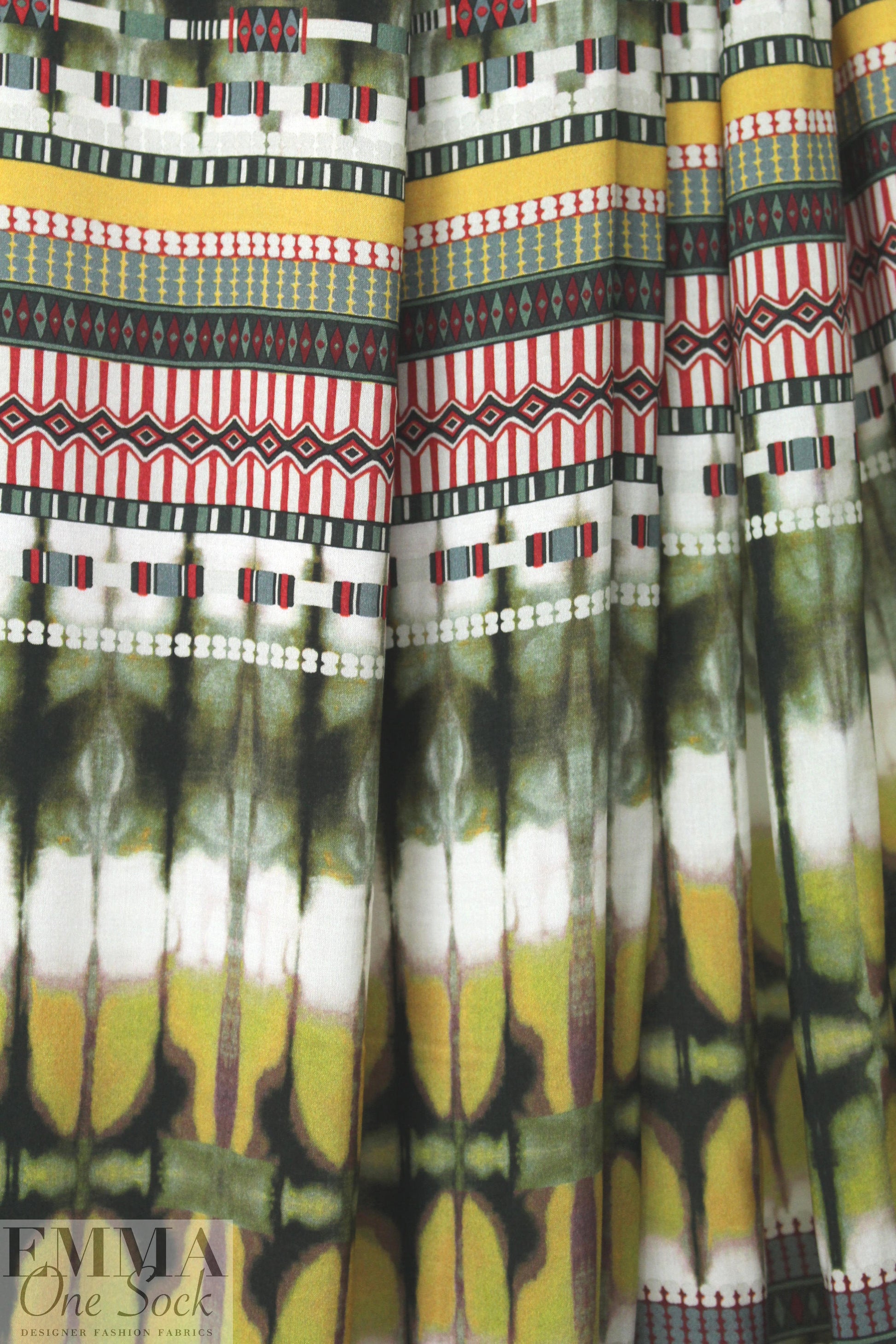 German lightweight viscose drapey woven - graphic stripe 2 yd