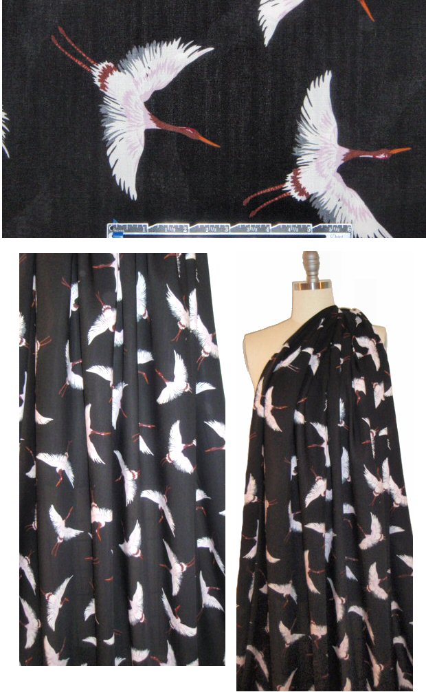 'special delivery' drapey rayon woven - black