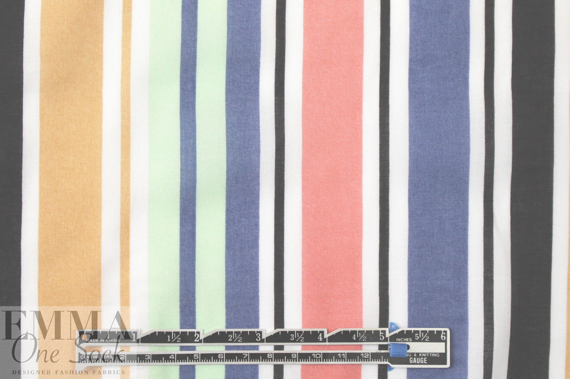 'denim and friends' vertical stripe drapey viscose voile