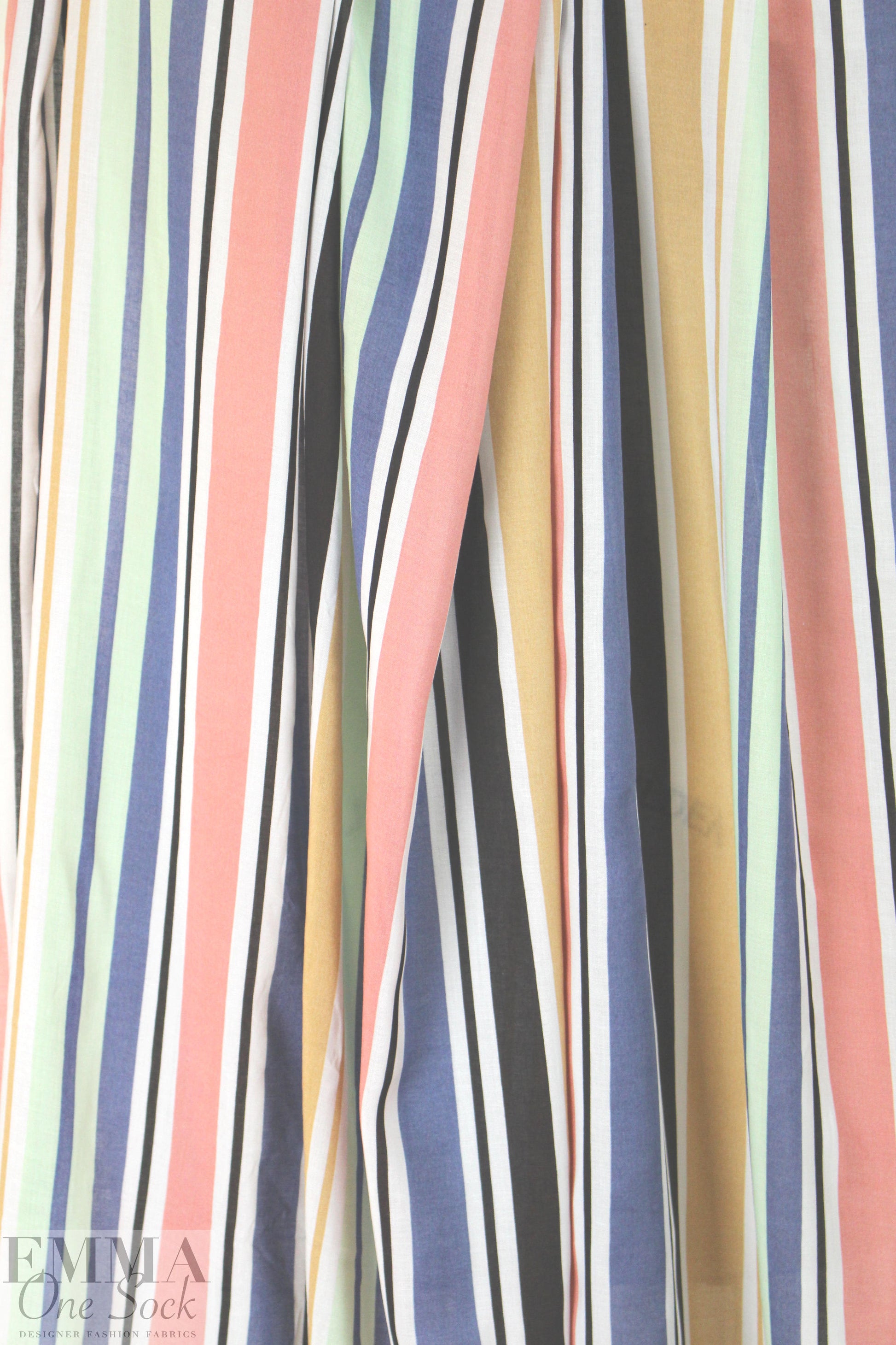 'denim and friends' vertical stripe drapey viscose voile