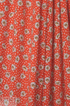 floral dot drapey viscose woven - fiesta red