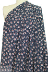 floral dot drapey viscose woven - midnight 1.875 yd
