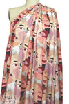 'Picasso' linen-look digital print rayon woven - blush 1.5 yds