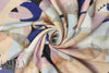 'Picasso' linen-look digital print rayon woven - navy 1.66 yd