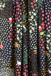 flowery decor with kitties drapey rayon woven 1.75 yds
