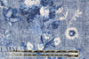 blue jeans floral drapey viscose woven .75 yds