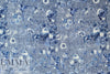 blue jeans floral drapey viscose woven 1 yard