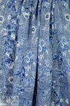 blue jeans floral drapey viscose woven .75 yds