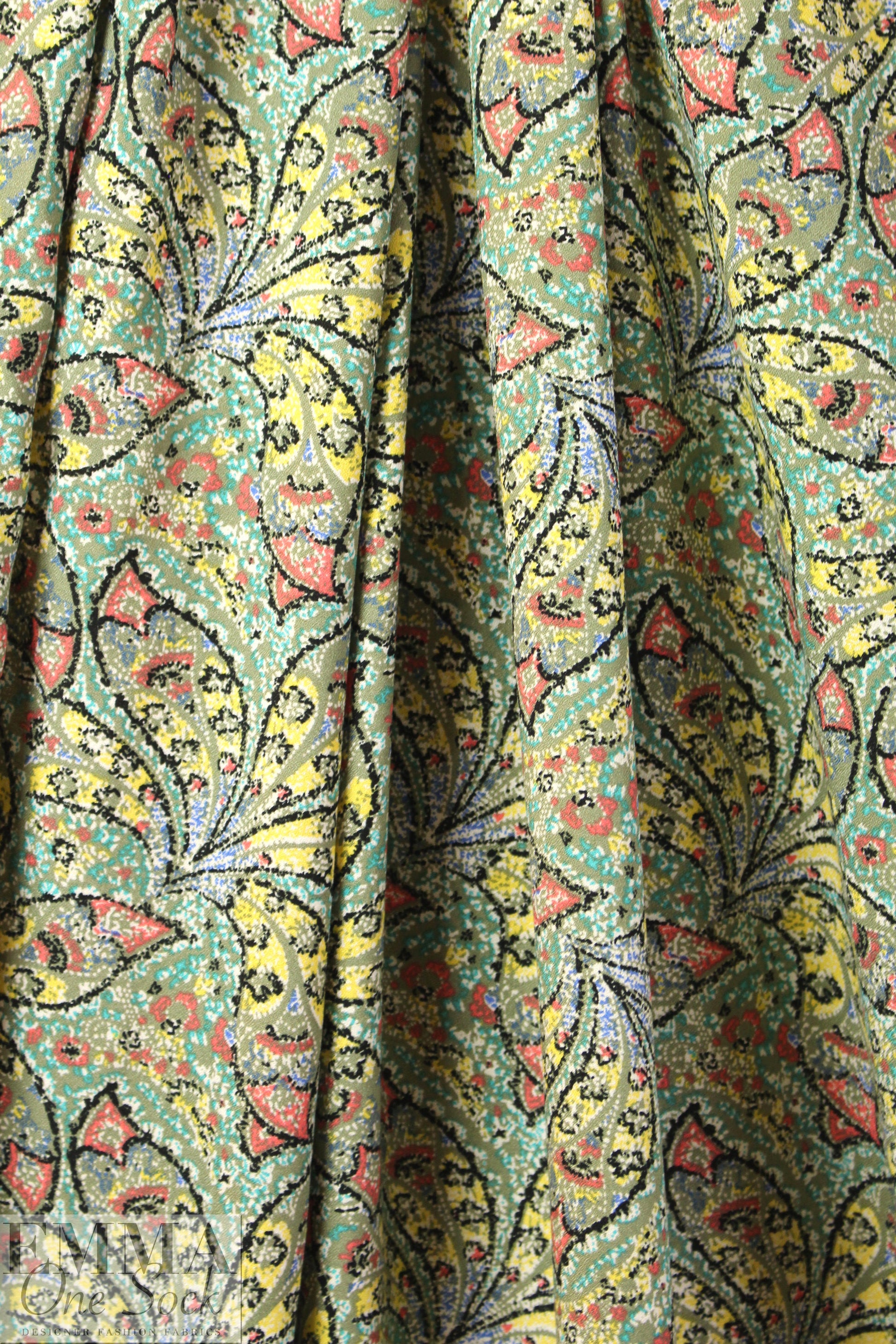 pinwheel petals viscose crepe Oeko-Tex certified