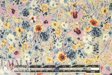 wildflower drapey viscose crepe Oeko-Tex certified 1.75 yds