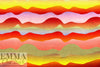 'sunset' digital print linen-look rayon woven, Oeko-Tex cert. 1.375 yd