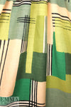 'crosspatch' viscose woven - greens 1.625 yd