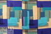 'crosspatch' viscose woven - blue/aqua 1.75 yd
