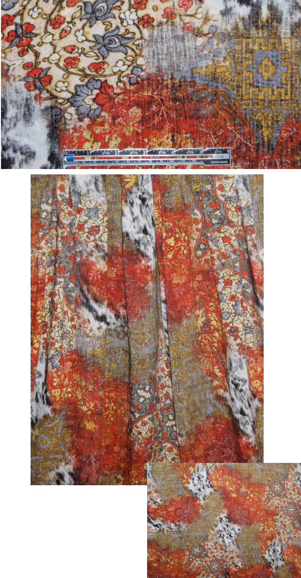 tapestry montage drapey viscose woven