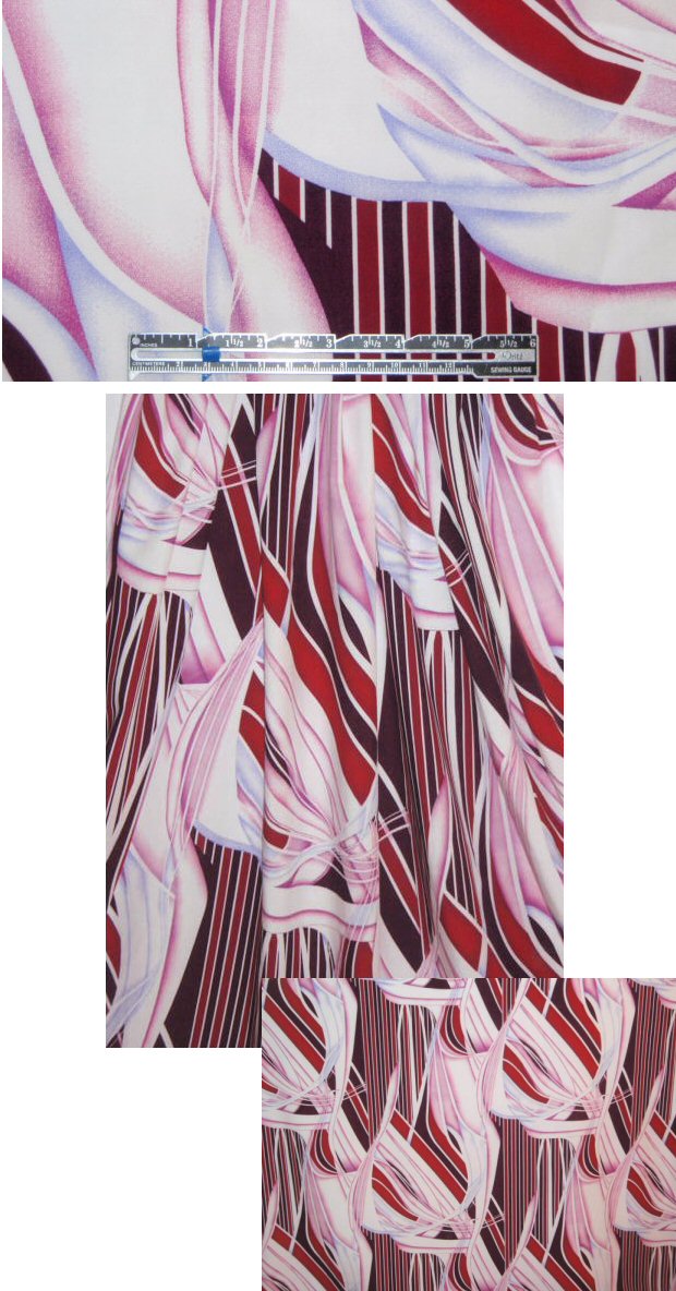 cranberry variations on stripes rayon 'poplin' woven