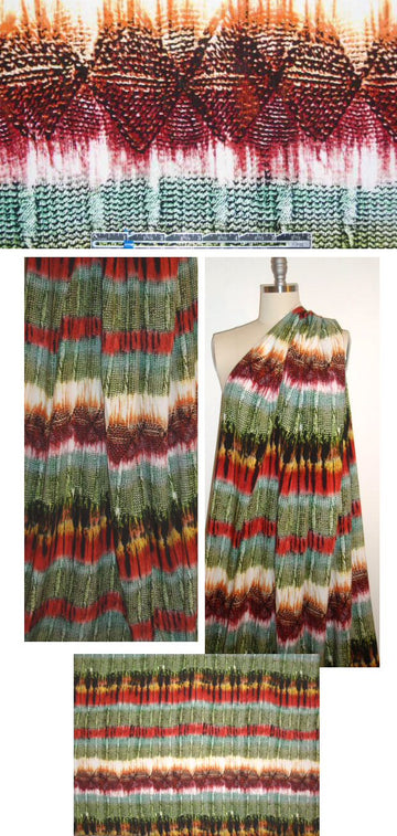 knit-purl fantasy stripe drapey viscose woven 1.625 yds