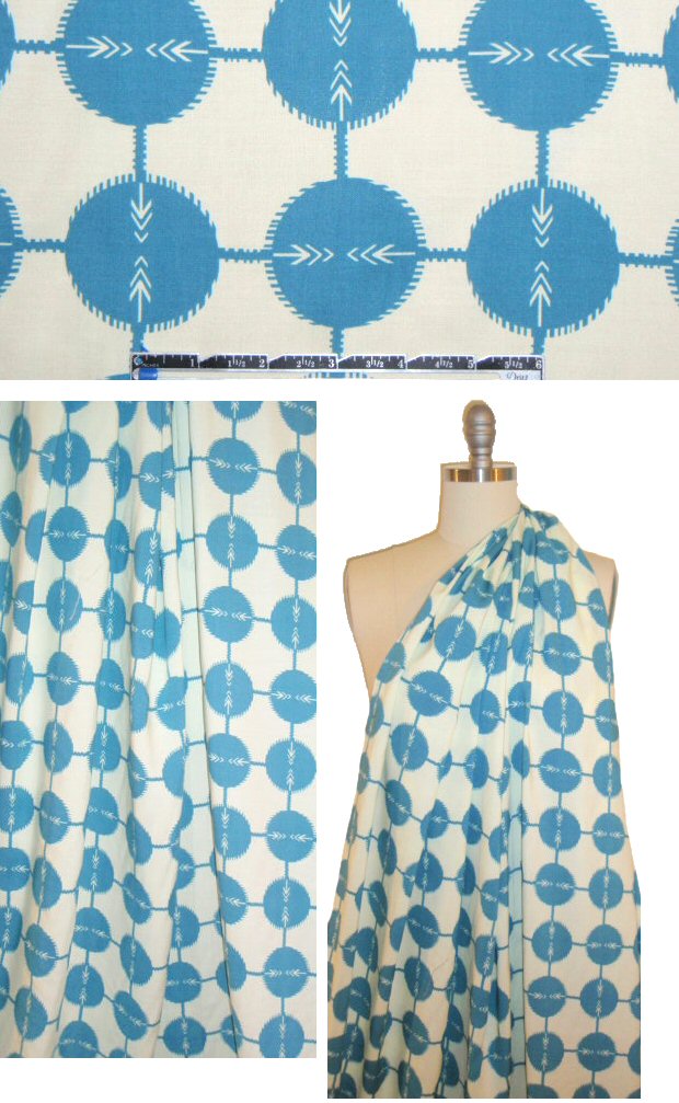 CA designer 'which way' graphic viscose woven