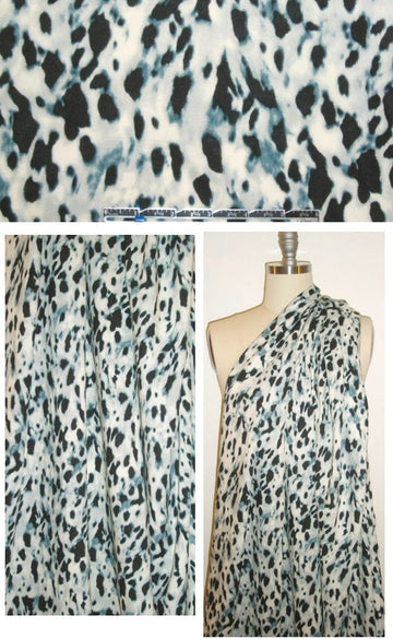 CA designer mallard/ivory mottled abstract rayon woven