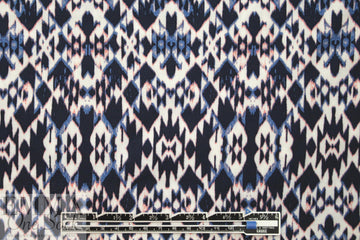 Sp1endid indigo ikat graphic drapey viscose woven