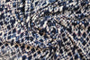 Sp1endid indigo ikat graphic drapey viscose woven
