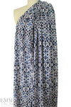 Sp1endid indigo ikat graphic drapey viscose woven