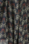 CA designer roosters graphic viscose woven 2.3 yds