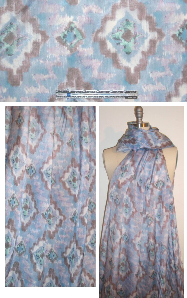 CA designer painterly diamond motif rayon woven 2.25 yd
