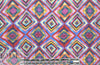 NY designer viscose sheer woven - rainbow graphic