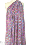 NY designer viscose sheer woven - rainbow graphic