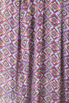 NY designer viscose sheer woven - rainbow graphic