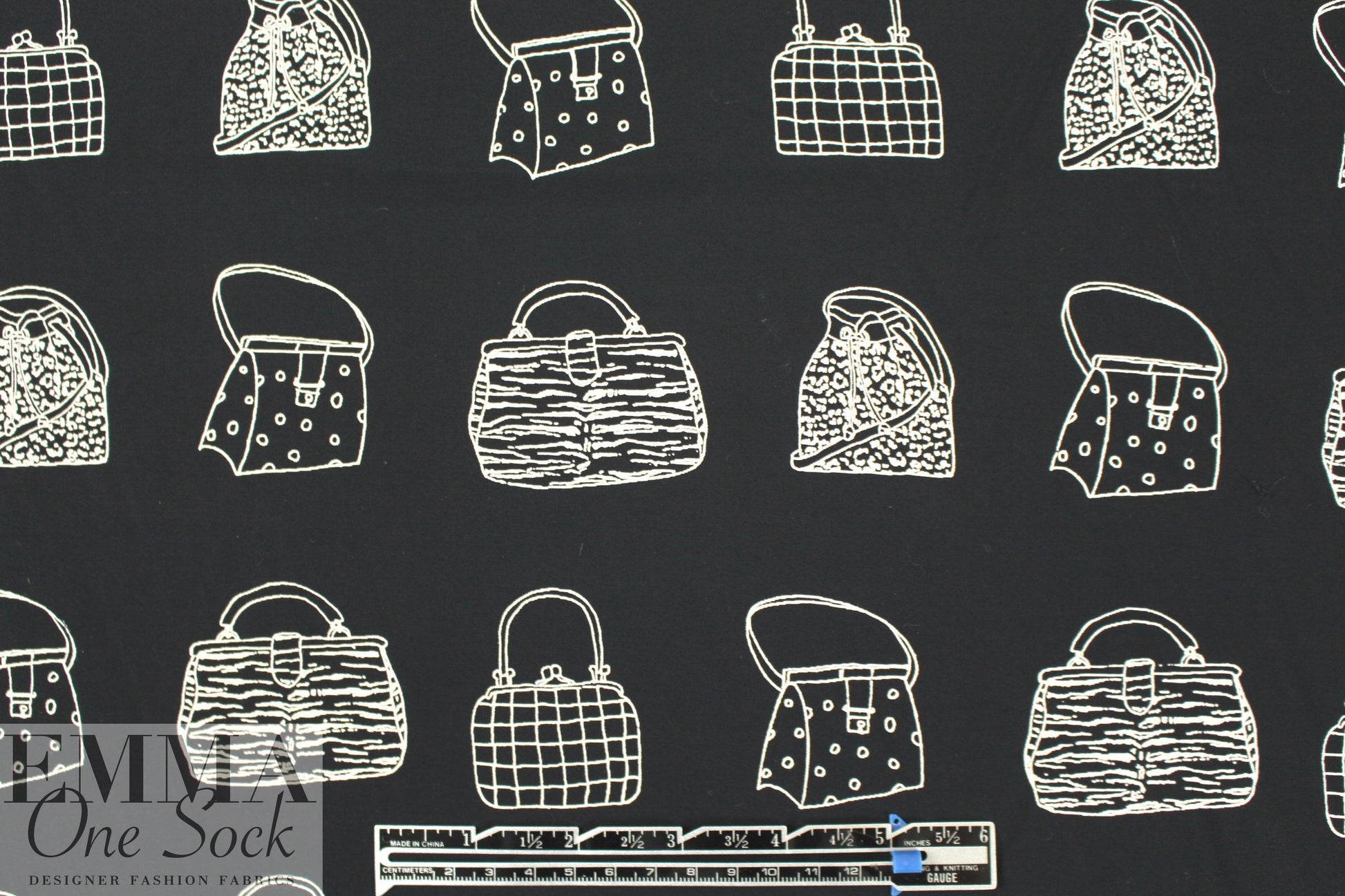 NY designer purses graphic cotton lightweight woven