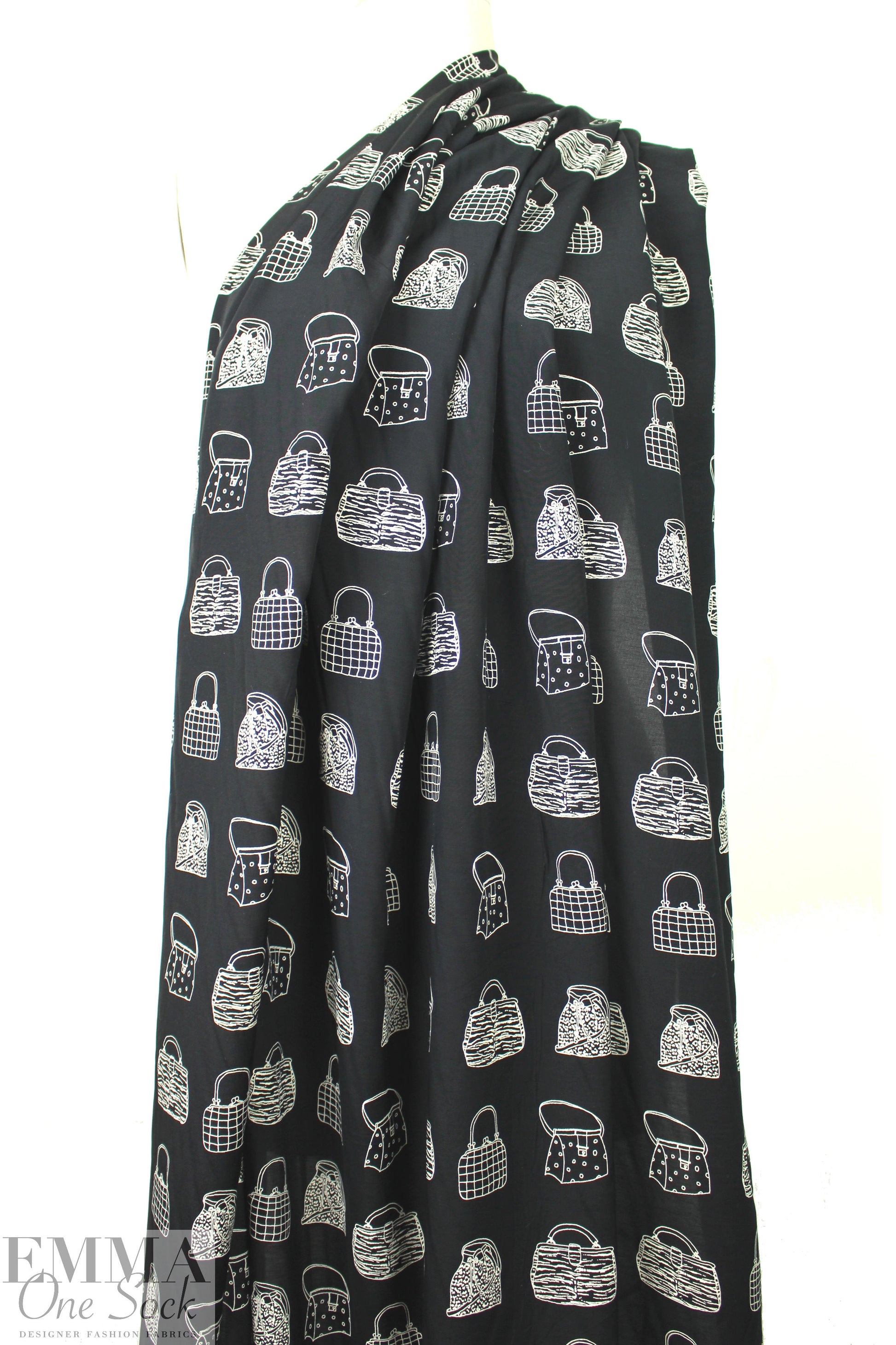 NY designer purses graphic cotton lightweight woven
