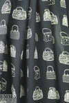 NY designer purses graphic cotton lightweight woven