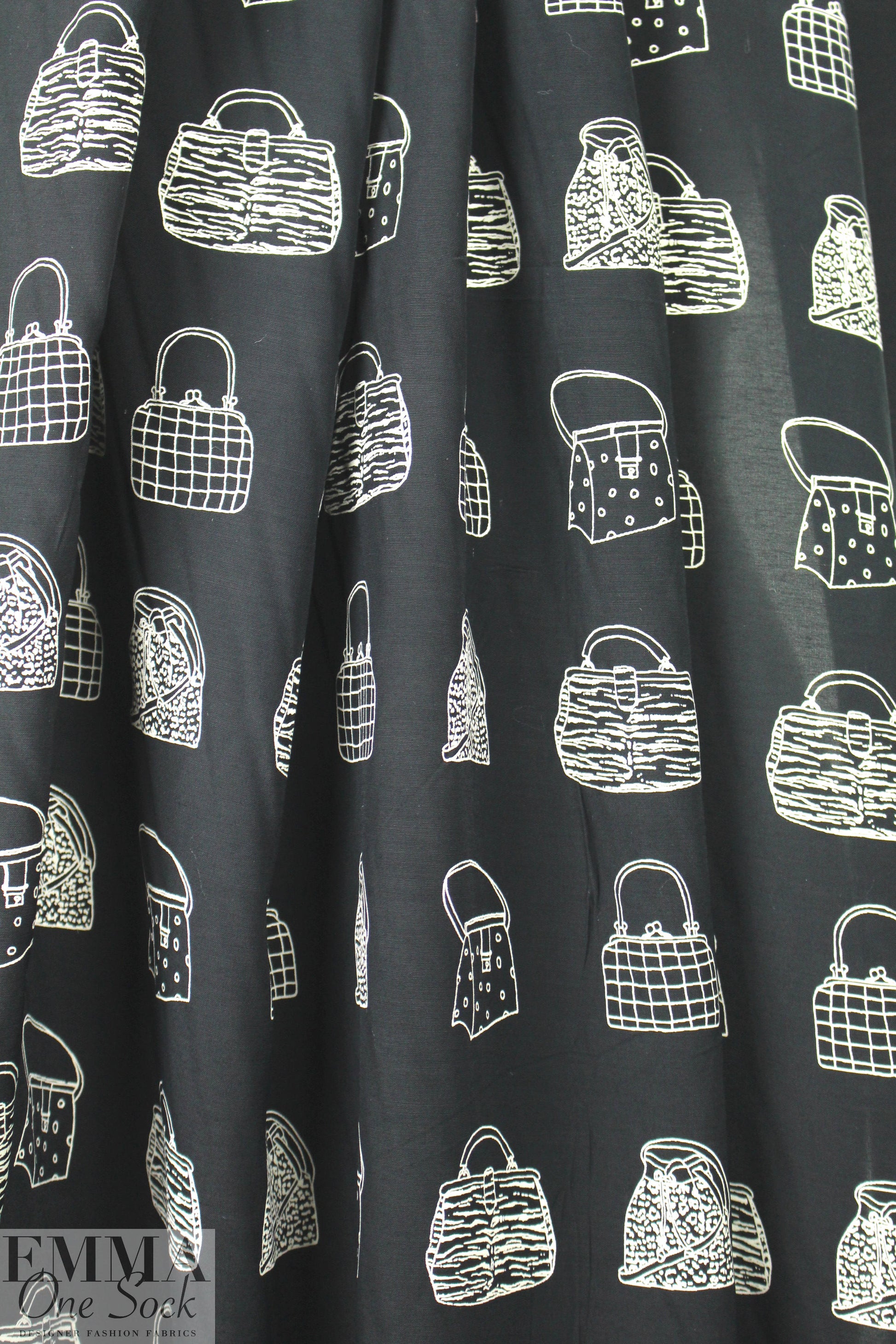 NY designer purses graphic cotton lightweight woven