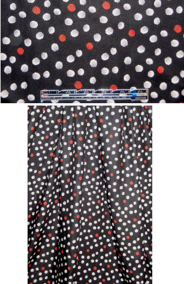 Nico1e Miller hatchy dots viscose woven 1.375 yds