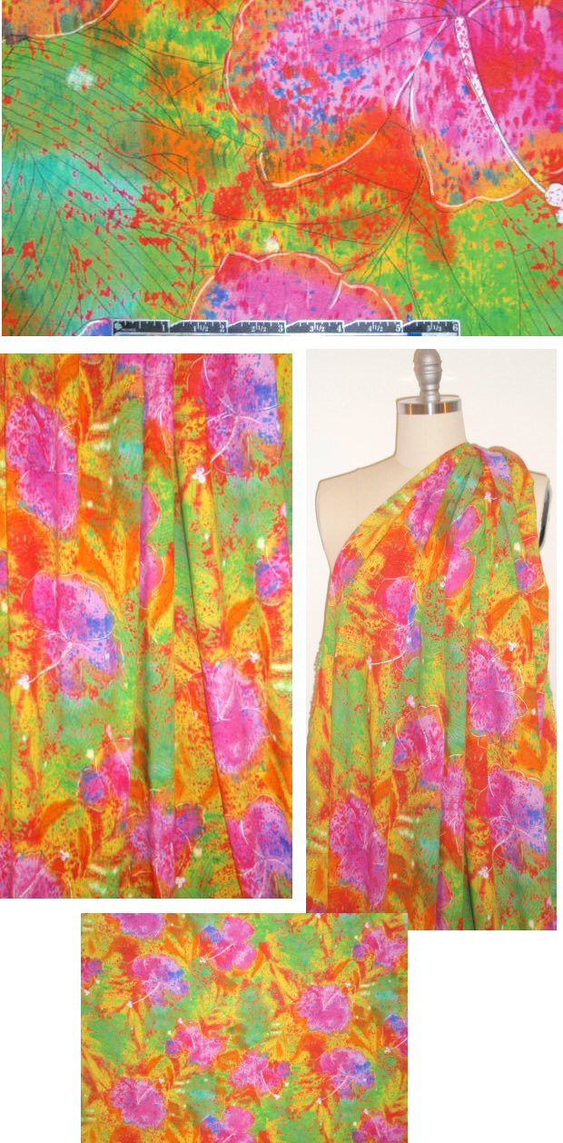 Jams World speckled floral drapey rayon woven 1.66 yd