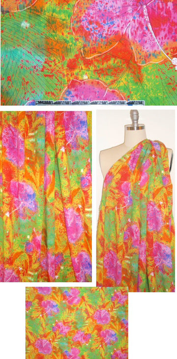 Jams World speckled floral drapey rayon woven 1.66 yd