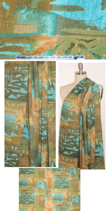 Jams World leafy collage drapey rayon woven