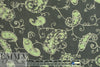 CA designer loden paisley sheer viscose crepe woven 1.5 yd